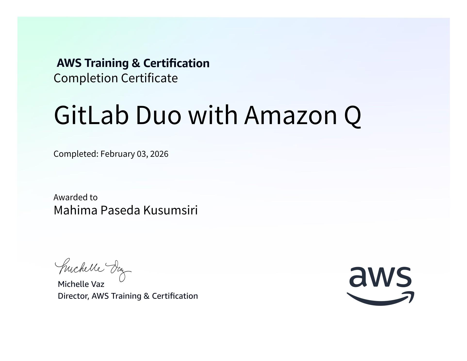 GitLab Duo with Amazon Q
